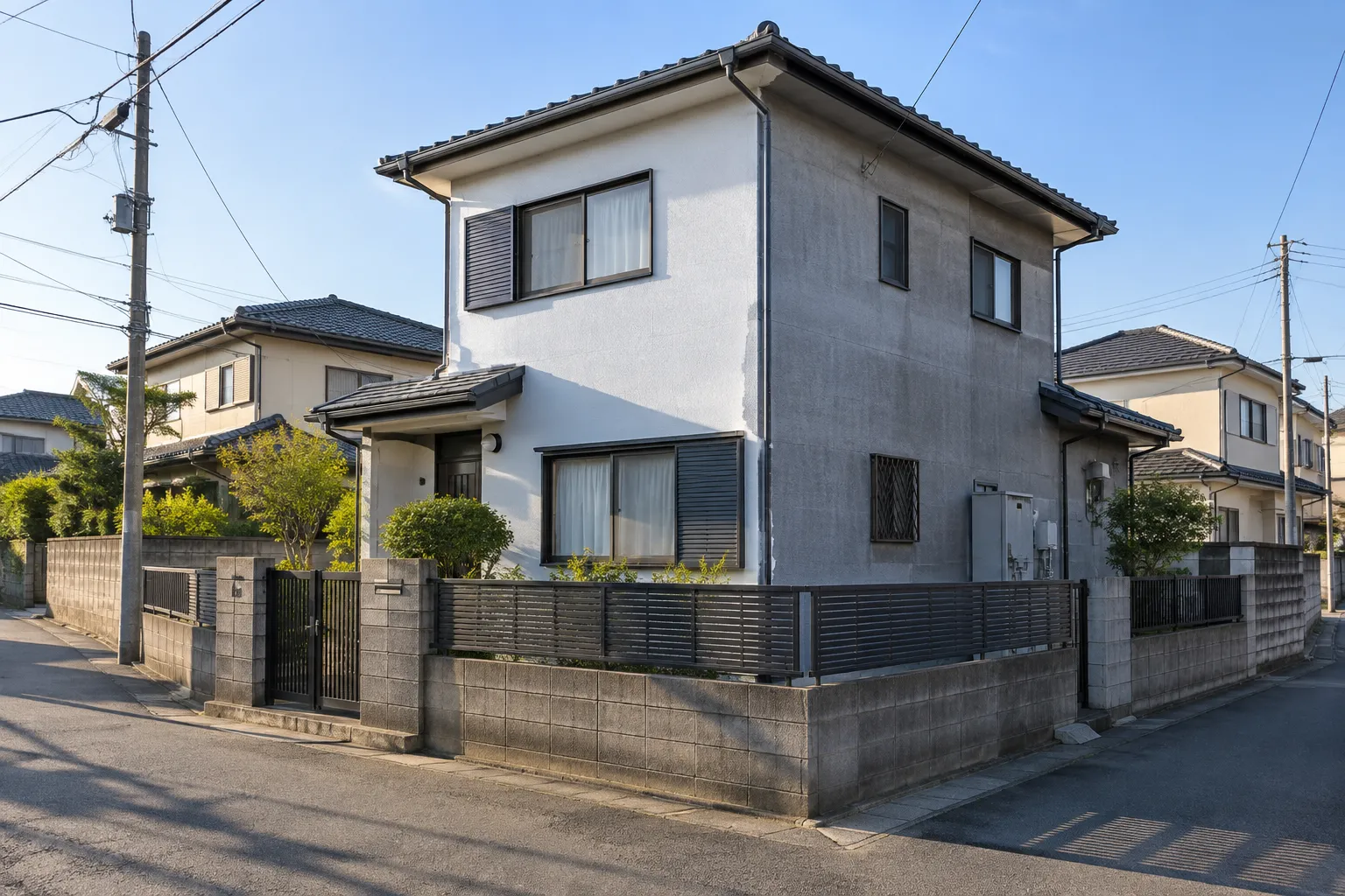 佐倉市の住宅の外壁を塗り替えている様子の写真
