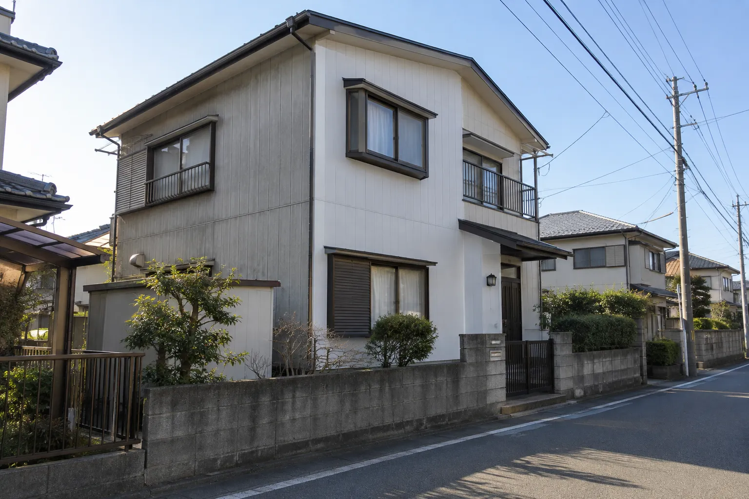 住宅の外壁を塗り替えている様子のイメージ（生成画像）